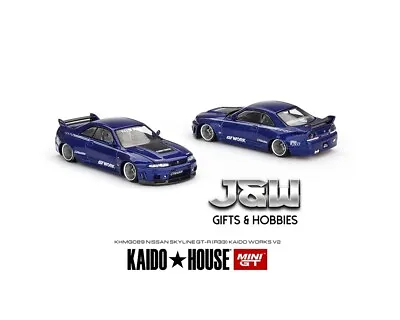 Kaido House X Mini GT Nissan GT-R R33 Kaido Works V2 Blue KHMG089 1/64 • $24.99