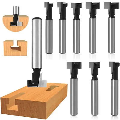 3/5x T-Slot Cutter Router Bit Keyhole Shank Hardness Tipped For Wood Perforation • £7.91