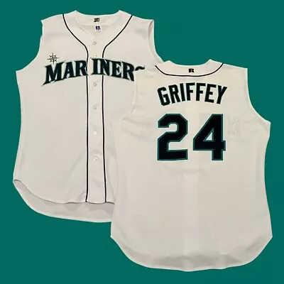 Ken Griffey Jr. Seattle Mariners Russell Authentic White Home Jersey Size 48 • $300