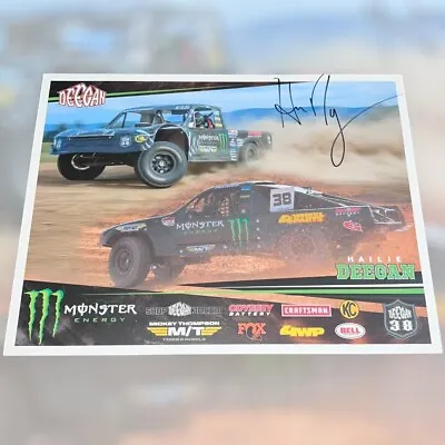 Hailie Deegan #38 MONSTER ENERGY 2017 LUCAS OIL OFF ROAD TRUCK Signed HERO Photo • $74.99