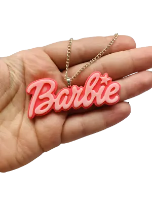 £3.95 • Buy Doll Baby PinK Hot Chain Necklace Pendant Costume Harajuku Hipster Unisex NEW