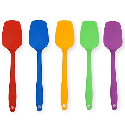 8  Non-Stick Silicone Mini Spoonula Spoon Spatula For Mixing Bowl Scraper • $7.99