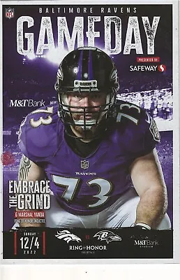 Marshall Yanda Baltimore Ravens 12/4/22  Program & Ravens Ring Of Honor Pin Sga • $10.99