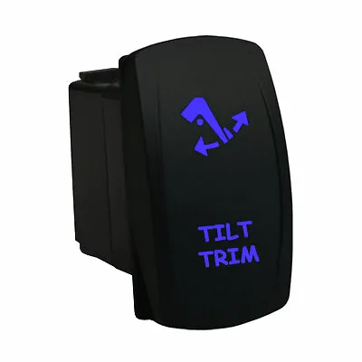 TILT TRIM 6M51BM Marine Rocker Switch 12V LED Blue MOMENTARY Marine Boat Wate... • $15.50