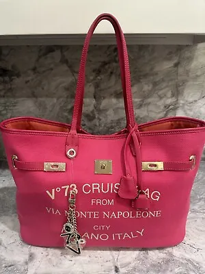 New V73 Cruise Tote 🚢 V°73 Monogram Neverfull Italian Beach Gym Bag Hot Pink • $379