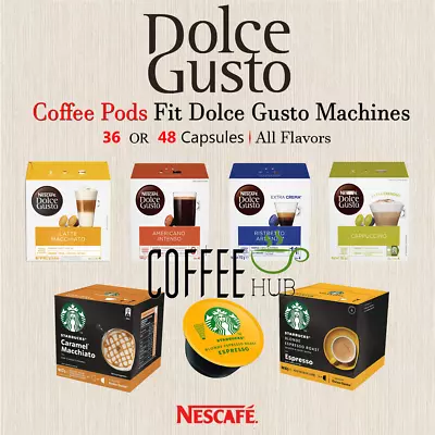 Nescafe Dolce Gusto Coffee Pods Capsules / Starbucks Flavors Medium / Dark Roast • $12.99