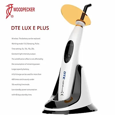 Woodpecker DTE LUX E Plus Dental Wireless LED Curing Light Lamp Wide Spectrum • $89.99