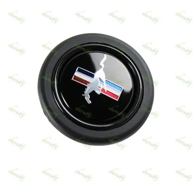 Horn Button Black Fits FORD MUSTANG MOMO RAID NRG Steering Wheel Racing Shelby • $22.69