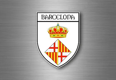 Sticker Car Coat Of Arms City Flag Spain Barcelona • $2.72