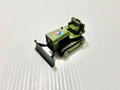 Vintage 1969 Matchbox Case Military Tractor Dozer W/Tracks Olive Green Lesney VG • $10