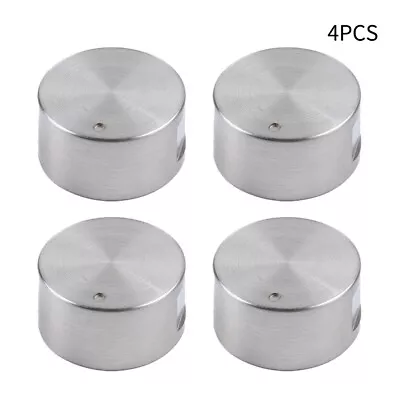 4x Metal Gas Cooker Oven Stove Knob Control Rotary 6mm Silver Universal • £7.99