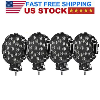 4pcs 7  51W Led Work Light Offroad Spot For ATV 4WD SUV Bumper Fog Lamp Round • $47.99