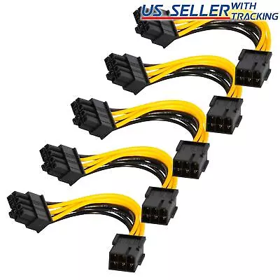 (5-pack) 6-pin To 8-pin PCI Express Power Converter Cable For Video Card PCIE 5X • $11.79