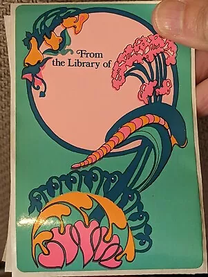 Vintage Sandylion Sticker Book Plate 80s Bleeding Hearts Flowers 70s Vibe  READ • $3.85