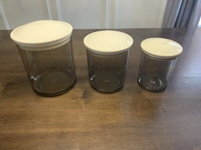 $21.99 • Buy X3 FOODSAVER VACUUM SNAIL CONTAINER CANISTER SAVERMATE 80/50/25 OZ SMOKE CLEAN