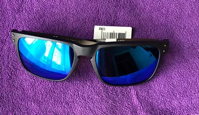 NEW OAKLEY Holbrook 0OO9383 10 57 Sapphire Polarized Lenses Matte Black No Box • £150