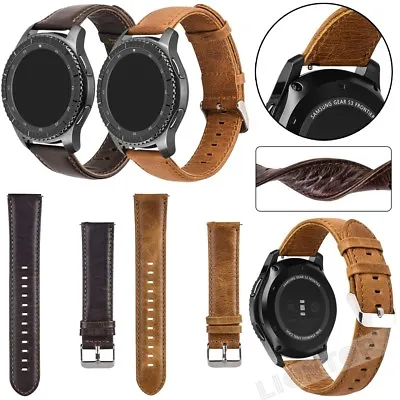 22 20 18mm Genuine Leather Watch Strap Band Replacement Belt Bracelet Men Womens • $15.27