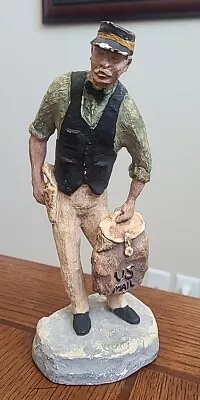 Vintage Old West Mail Carrier With Bag And Gun Figure Statue • $34.99