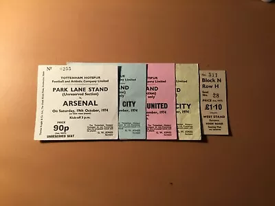 £10 • Buy 74/5 TICKETS Tottenham Spurs (listed Individually) 1974/1975
