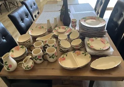 Vintage Franciscan Ware Desert Rose China Dinnerware Set 80 Piece  • $500