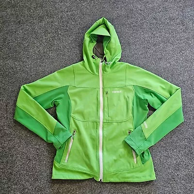 Marmot Jacket Mens Medium Green Gore Windstopper Hooded Full Zip Pocket Outdoor • $34.19