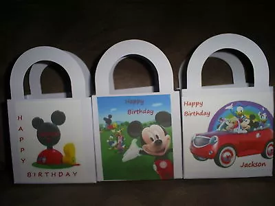 MICKEY MOUSE CLUBHOUSE Birthday Party Pack 8 Favor  Boxes Free Personalization • $12.99