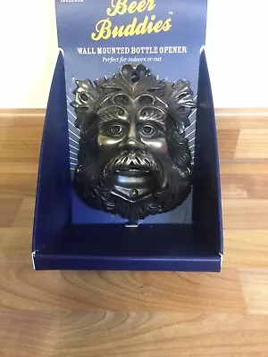 £10 • Buy Beer Buddies Wall Mounted Bottle  Opener Greenman Bronzed Outdoor Or Indoor