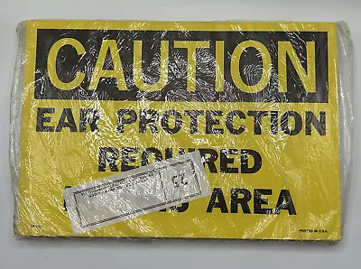 25 Vintage CAUTION Ear Protection Required… Factory Safety Sign Caution Warning • $40