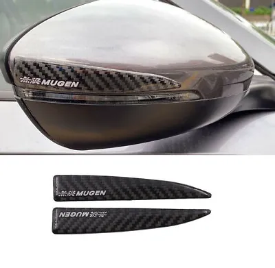 2x Mugen Car Rearview Mirror Sticker Emblem Badge Cover For Honda Acura Subaru • $34.99