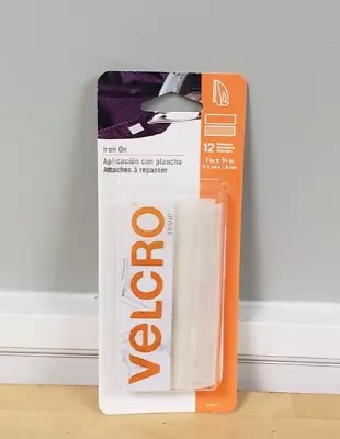 Velcro White 12 Pack Of 1in X 3/4in Iron On Strips • $5.27