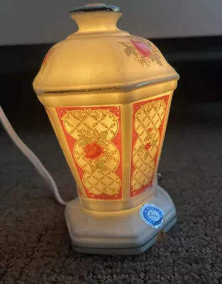 Vintage I W Rice Porcelain Pagoda Floral Lamp Night Light/Tested/Made In Japan • $20