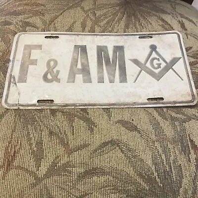 F & AM (Free And Accepted Masons) Vanity License Plate Or Wall Art • $2.69