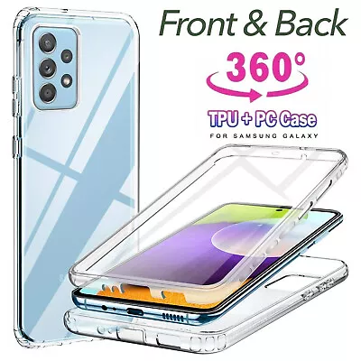 CLEAR FULL 360 Case Samsung S24 S23 S22 S21 FE S21 A52s Shockproof Phone Cover • £3.99