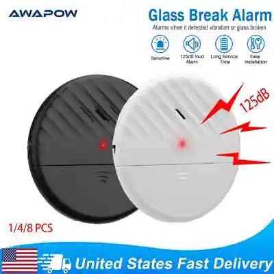 LOT Wireless Window Door Vibration Sensor Glass Break Vibration Burglar Alarm • $46.37