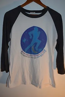 New York Horoscope Run Vtg '89 Central Park Paper Thin Raglan Baseball T Shirt M • $22