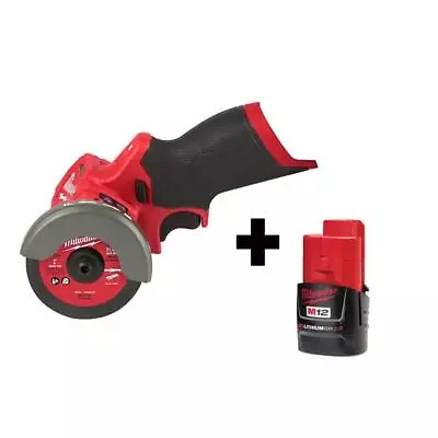 Milwaukee Cut Off Tool 12-Volt Brushless 20000 RPM W/ 2 Ah Battery (Tool Only) • $195.54