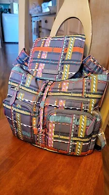 Womans Vera Bradley Midtown Cargo Backpack City Plaid • $26.99