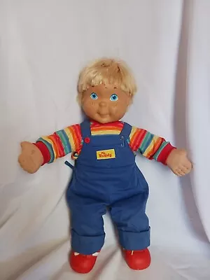 Vintage Playskool My Buddy Doll 1980'S Blonde Blue Eyes With Hat Red Overalls • $35