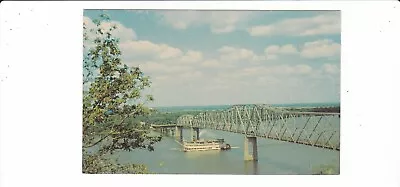 Stern Wheeler Steamboat On Mississippi River Hannibal Missouri Vintage Postcard • $0.50