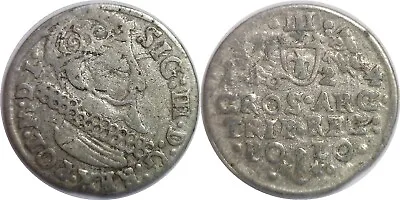 1624 Poland Sigismund III Vasa 1587-1632 Silver 3 Groschen (Trojak) KM# 31 • $29