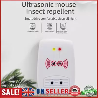 Ultrasonic Mosquito Repeller Indoor Electronic Mouse Insect Control Repellent GB • £5.69