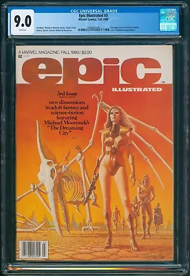EPIC Illustrated #3 CGC VF/NM 9.0 Paul Gulacy Cover Jim Starlin Howard Chaykin • $119.95