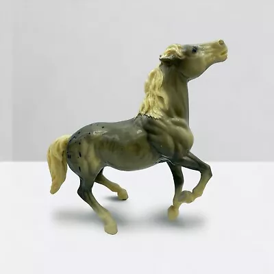 VINTAGE BREYER HORSE 1961 Semi Rearing Mustang Diablo Gray Appaloosa Pinking #87 • $115