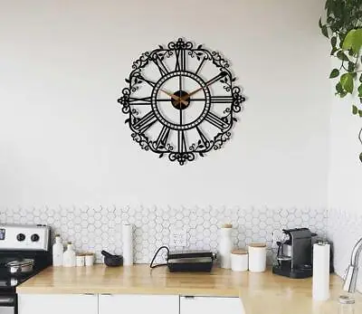 Chateau Farmhouse Large Metal Wall Clock 50cm-70cm Rustic Country Design • £69.99