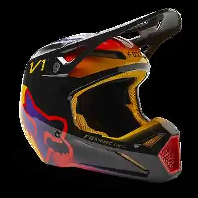 Fox Racing Adult Helmet V1 TOXSYK Black • $154.99
