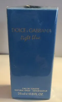 DOLCE GABBANA Light Blue Eau De Toilette Natural Spray 0.8oz 25ml New • £33.76