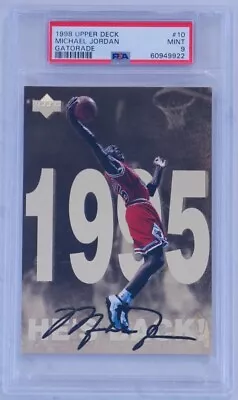 1998 Upper Deck Michael Jordan Gatorade 1992 #10 PSA 9 Mint HOF Bulls Jumbo Card • $99.99