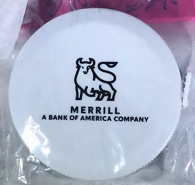 Merrill Lynch Bull Logo White 5' Pvc Tape Measure Auto Lock Pus Button Return • $16.99