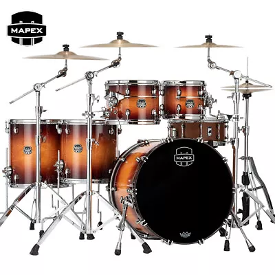 Mapex Saturn Evo Birch Workhorse 5pcs Drum Shell Pack Exotic Sunburst Lacquer • $3299