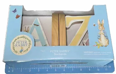 Beatrix Potter Peter Rabbit Bunny Wooden Bookends - From A To Z - 2016 • $29.99